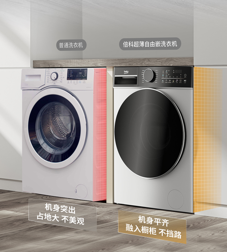 纤薄隐嵌智触净彩-倍科至爱系列超薄彩屏自由嵌洗衣机全新上市！(图4)