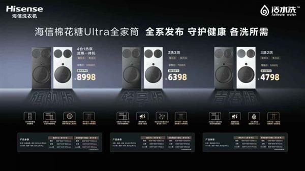 一台抵多台！海信三筒洗衣机——棉花糖 Ultra全家筒满足全家分类洗护需求(图2)